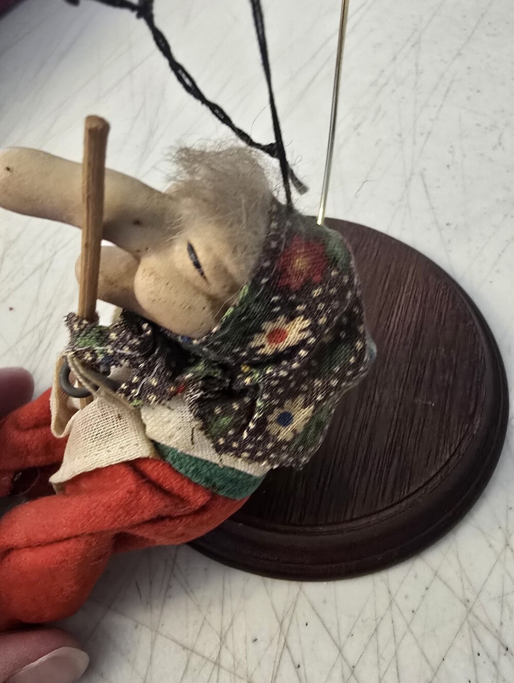 Vtg Scandinavian or Norwegian "Kitchen Witch" Good Luck Doll Ornament READ - Picture 5 of 9